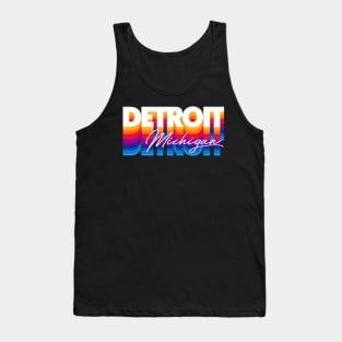 Detroit, Michigan // Retro Typography Design Tank Top